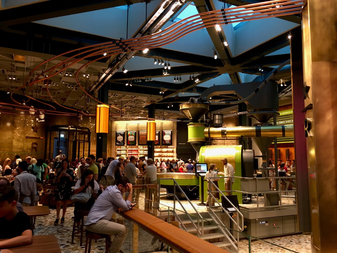 The interior of the first Starbucks coffee shop in Milan, Italy. ©KettiWilhelm2018