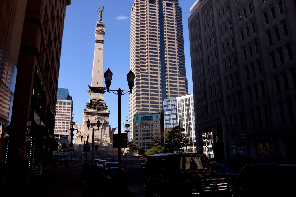 The Soldiers and Sailors Monument, downtown Indianapolis’ central landmark.  ©KettiWilhelm2019