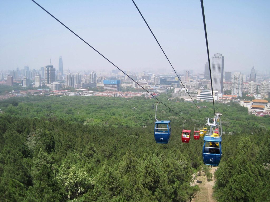 The city of Jinan, China, seen from a gondola with less air pollution than usual (a decent air quality day). ©KettiWilhelm2015