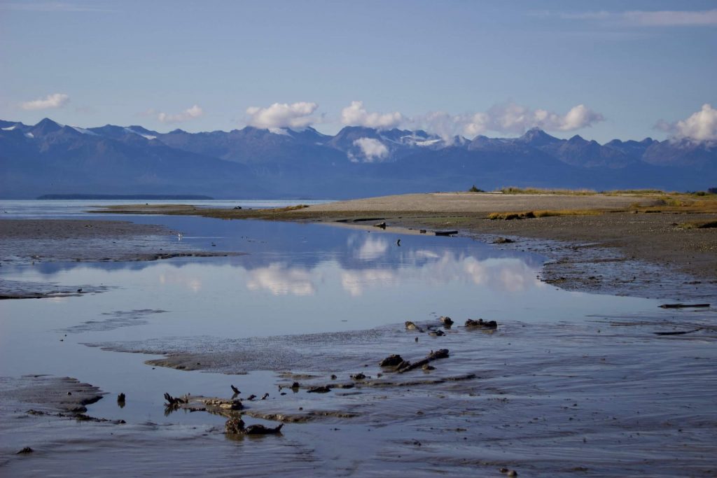 Blue sky reflecting on the water outside of Juneau, Alaska. You don’t need a VPN for travel here because you probably won’t even have cell service. ©KettiWilhelm2019