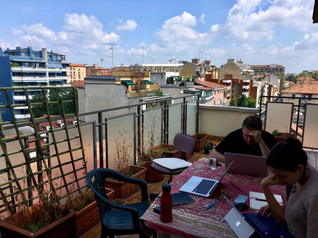 Rooftops of Milan, Italy, from a terrace while studying for my sustainable business master’s degree. ©KettiWilhelm2018