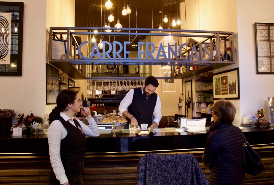 The bar at le Carré Français, my favorite restaurant for breakfast in Rome. ©KettiWilhelm2020