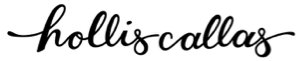 Logo for Hollis Callas (a script font of her name), the graphic designer I've worked with. 