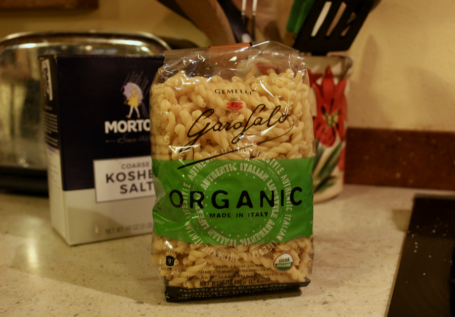 The package of organic Garofalo gemelli pasta used in this recipe. ©KettiWilhelm2021
