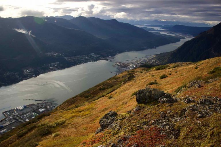 The bright view of the steep-sided valley in front of Mt. Roberts, Alaska, when the fog cleared. ©KettiWilhelm2021
