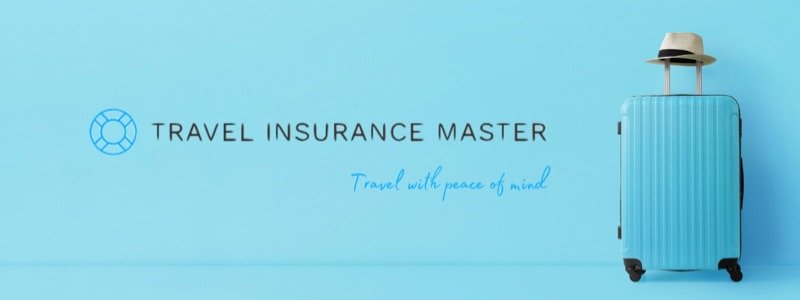 Logo for Travel Insurance Master, one of the travel booking resources recommended on this travel blog. A light turquoise background with a turquoise suitcase. 