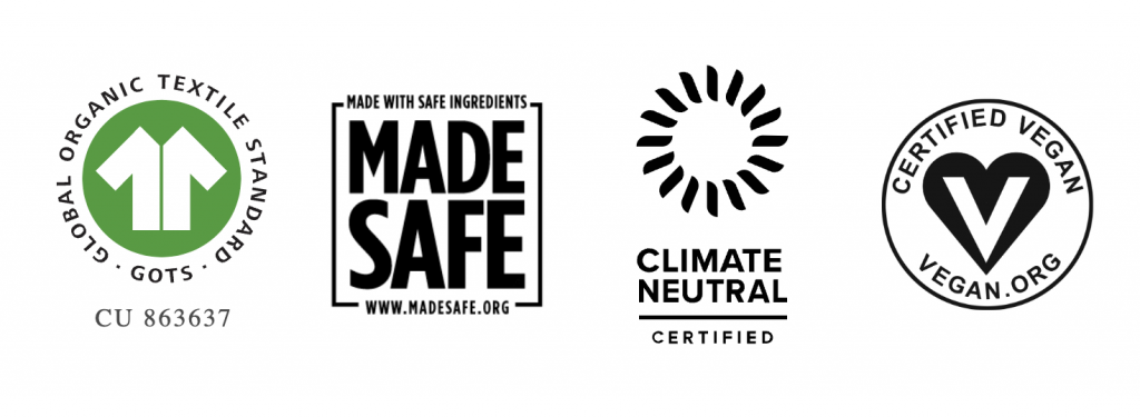 Sustainability certifications of Avocado Green Mattress, including being GOTS certified for organic cotton sheets, and others.