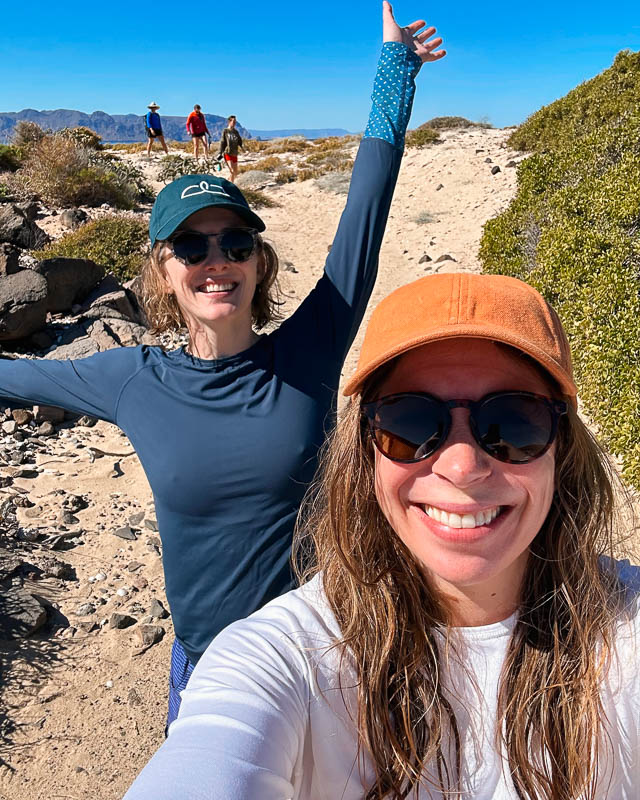 The items packed for Baja that we actually wore every day – baseball caps, rash guards, sun glasses. ©KettiWilhelm2023
