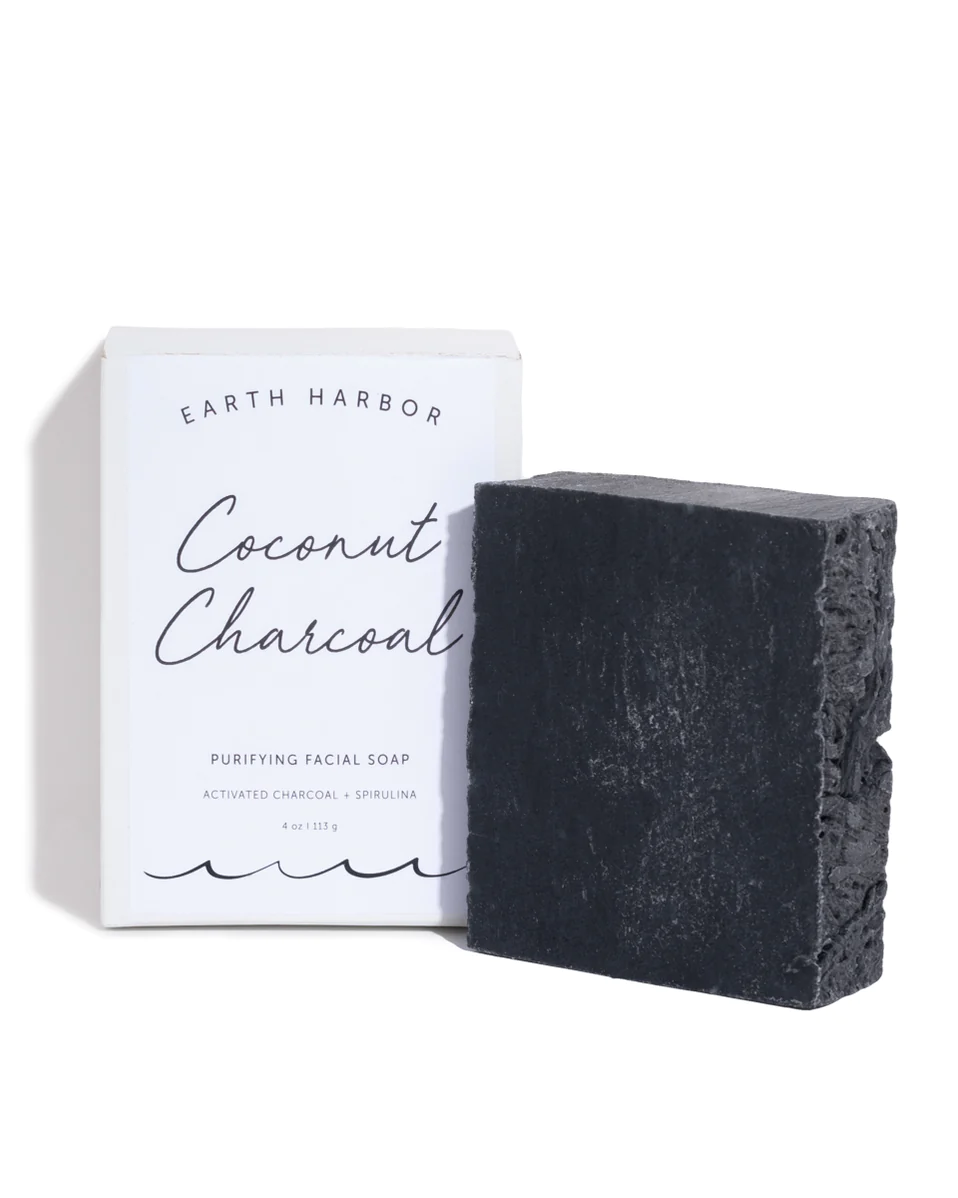 Earth Harbor  Coconut Charcoal Face Wash Bar