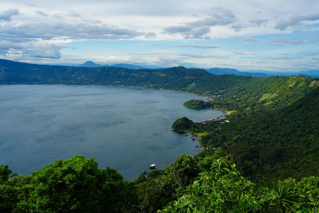 Looking down on Lake Coatepeque from the mountains above it in El Salvador. ©KettiWilhelm2023