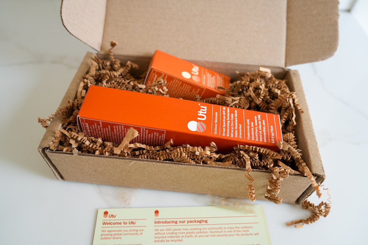 Unboxing my plastic-free, chemical-free sunscreens from Utu. ©KettiWilhelm2026