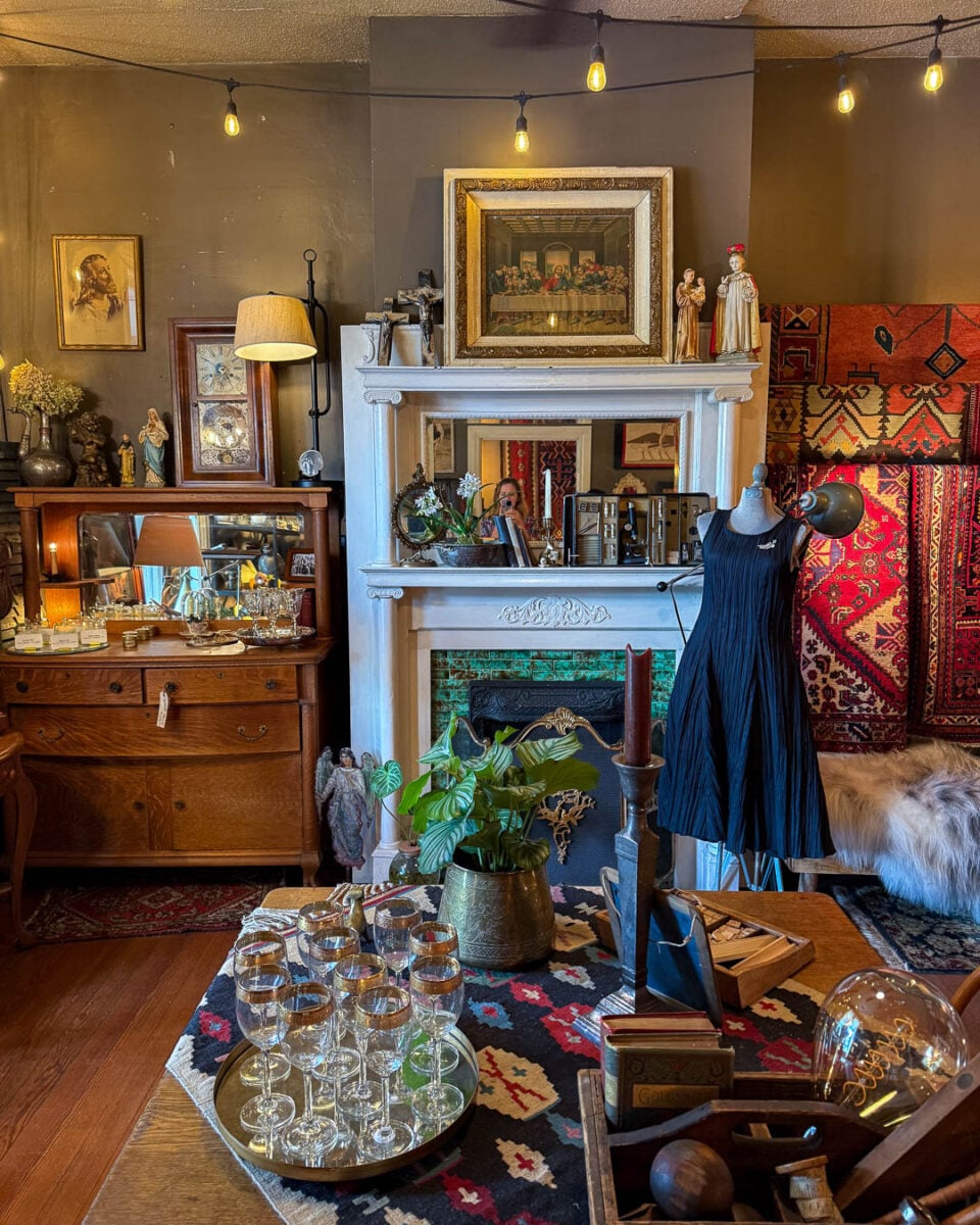 Antique shopping in downtown Franklin, Tennessee, at the T. Nesbitt & Co. antique store. ©KettiWilhelm2026